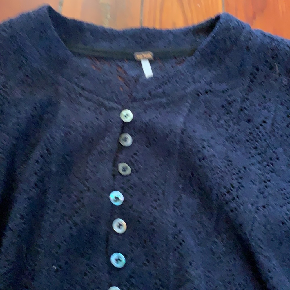 Free people eyelet lace sweater tunic. NWOT. Retail 88